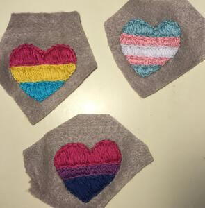 Pride Heart embroidery