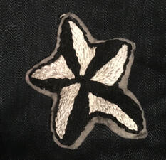 B&W Star Patch